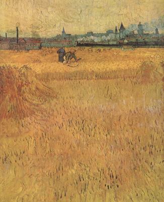 Vincent Van Gogh Arles:Vew from the Wheat Fields (nn04) oil painting picture